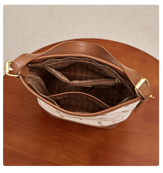 Large - Capacity Soft Leather Bucket Bag for Women