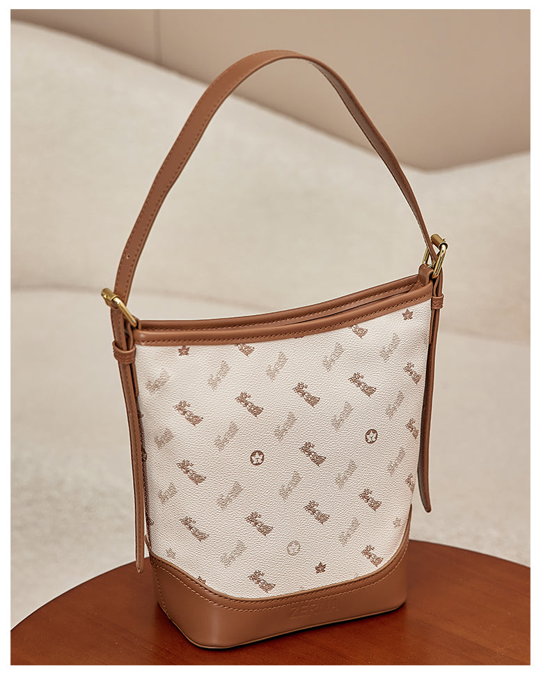 Large - Capacity Soft Leather Bucket Bag for Women
