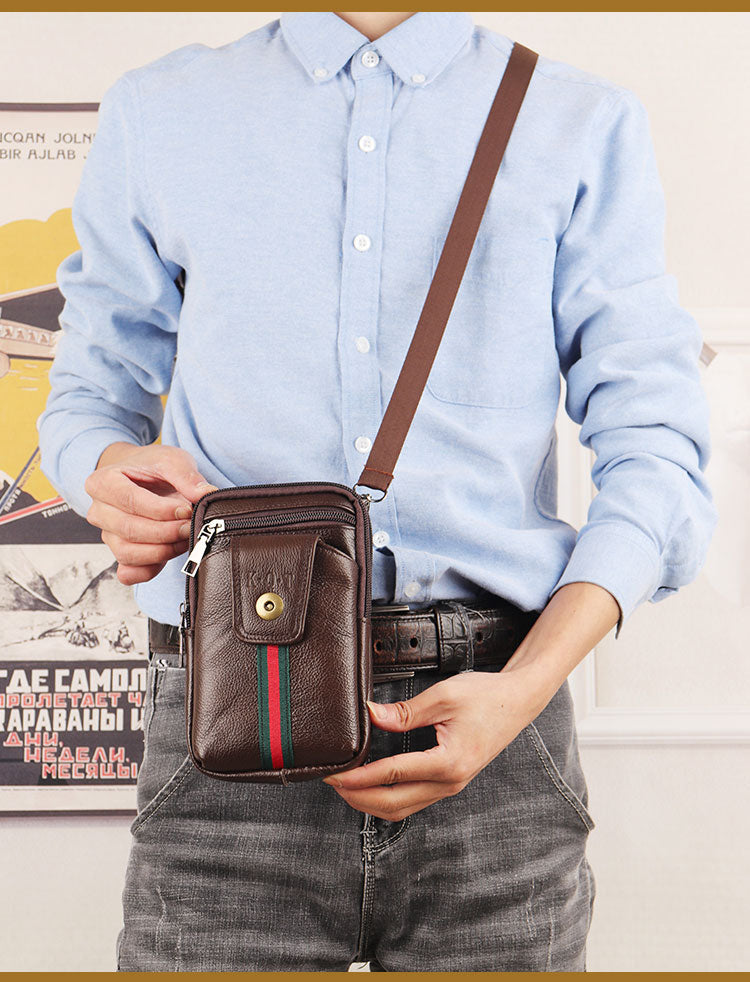 Genuine Leather Belt Waist Bag