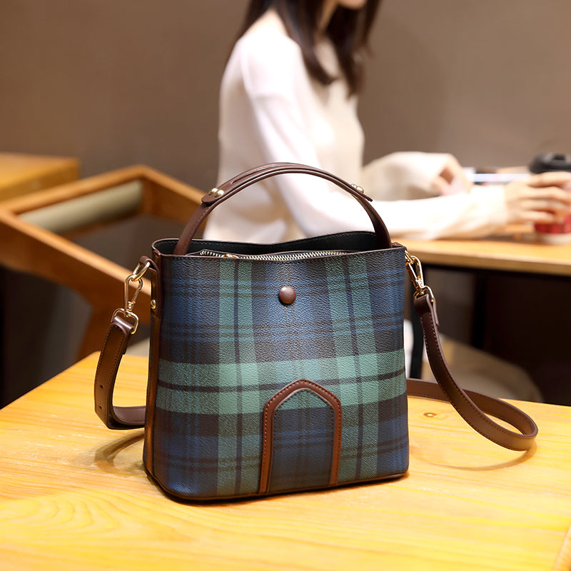 Women's Bucket Bag with Multi - Way Straps