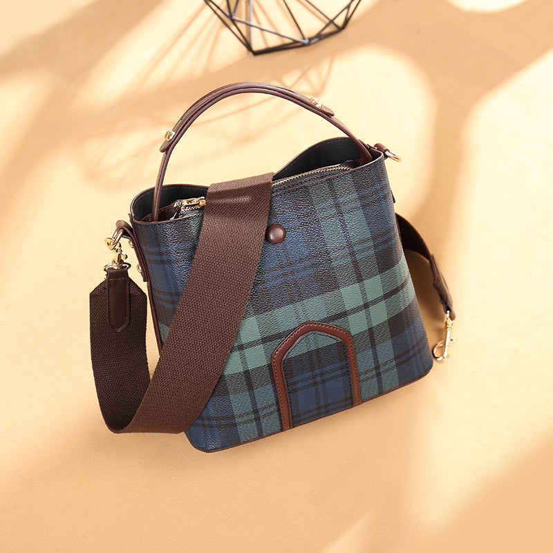 Women's Bucket Bag with Multi - Way Straps