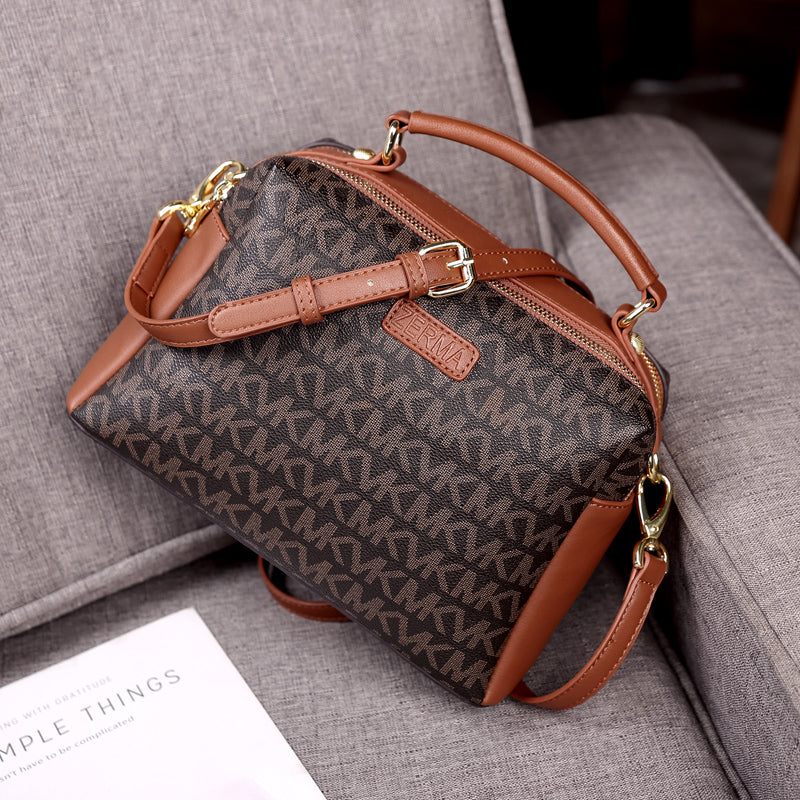 Vintage Monogram Boston Bag with Dual Straps