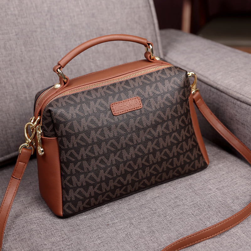 Vintage Monogram Boston Bag with Dual Straps