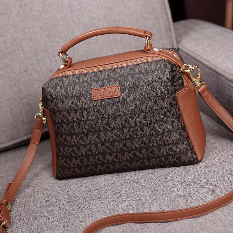 Vintage Monogram Boston Bag with Dual Straps