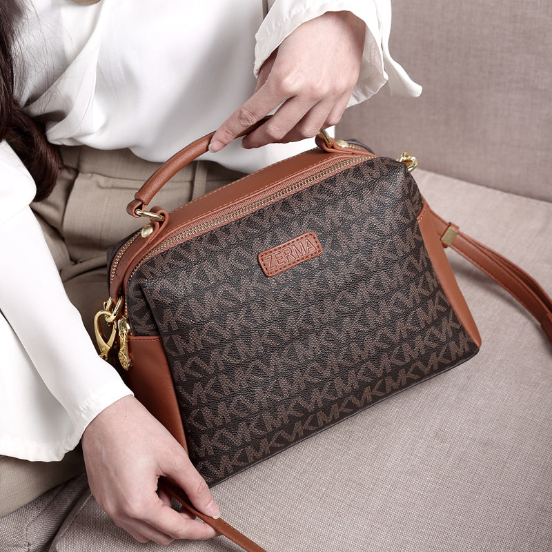 Vintage Monogram Boston Bag with Dual Straps