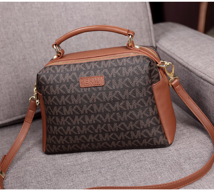 Vintage Monogram Boston Bag with Dual Straps