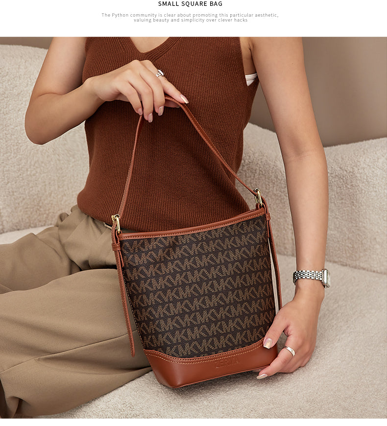Large - Capacity Soft Leather Bucket Bag for Women