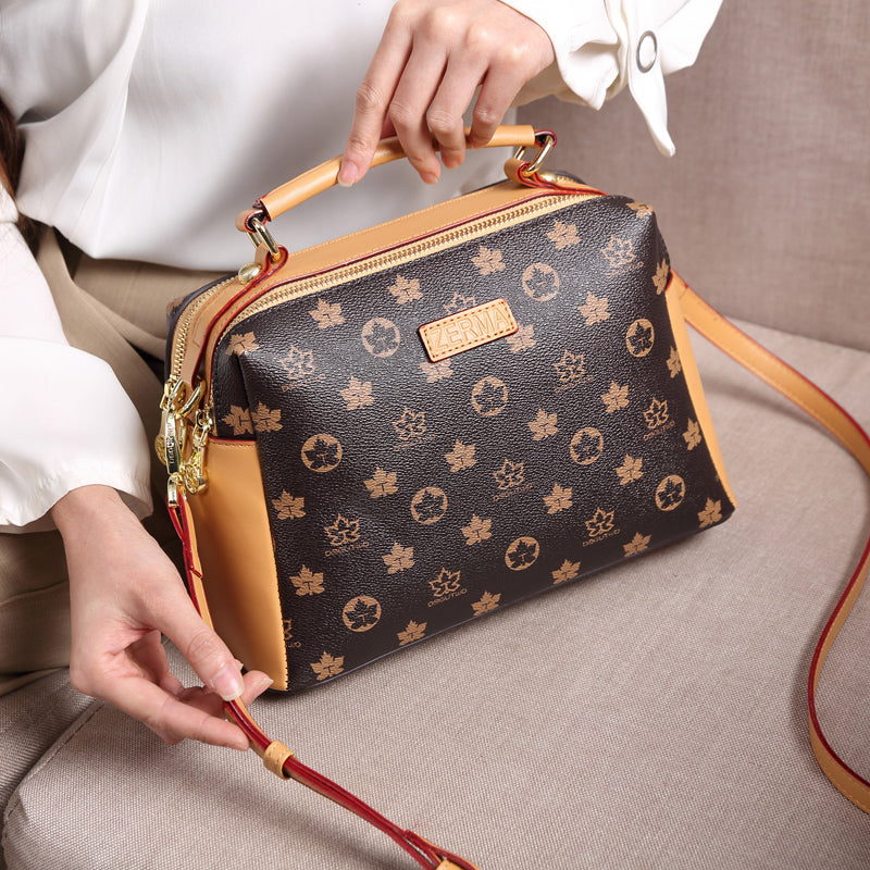 Vintage Monogram Boston Bag with Dual Straps